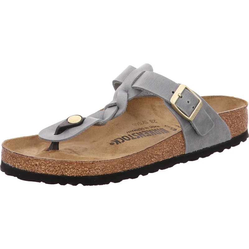 Birkenstock Pantolette Gizeh Braided grau