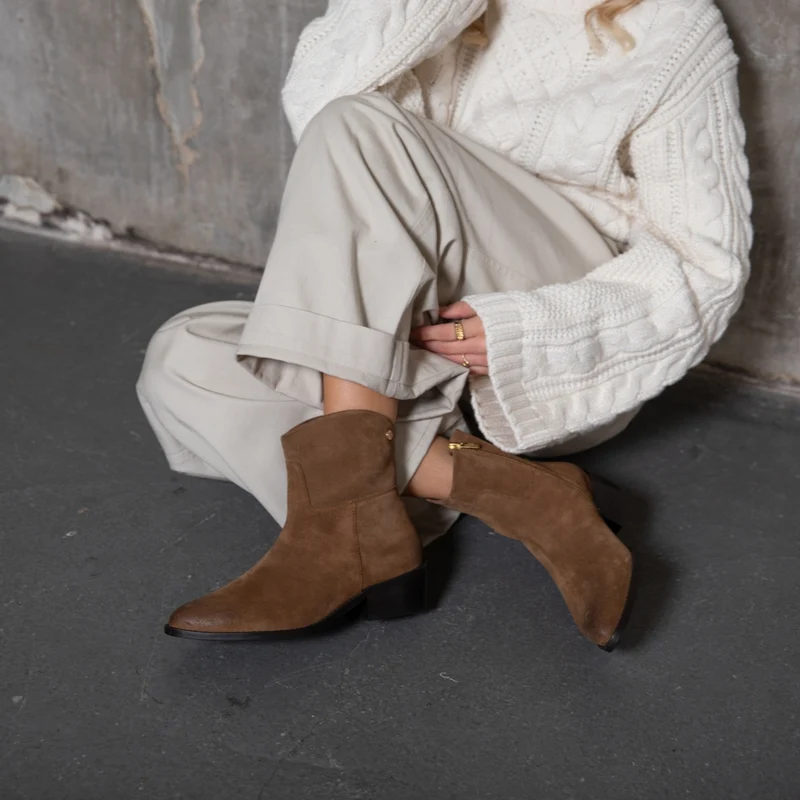 THE NOTE BOOT LOW S - COGNAC