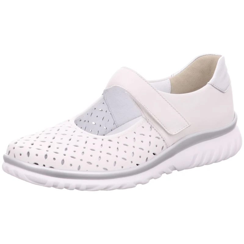 Semler Slipper Lena weiß-kombi.