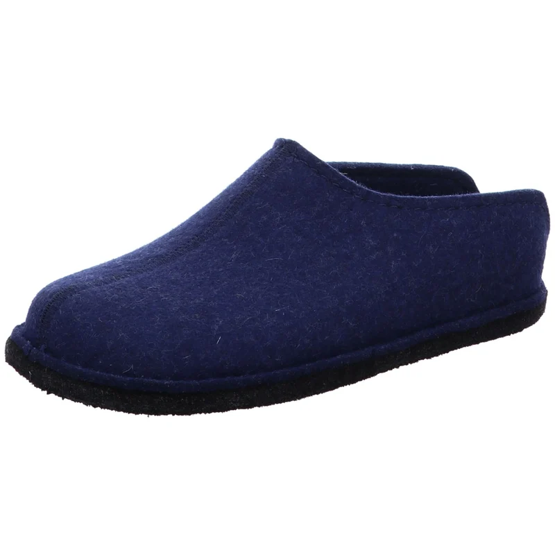 Haflinger Hausschuh Flair smiley blau