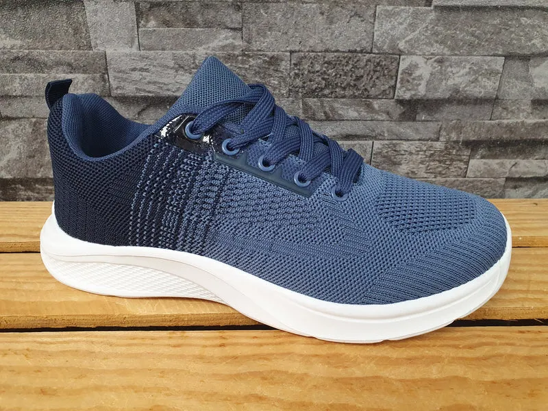 Herren Sneaker Sportschuhe Blau Freizeit