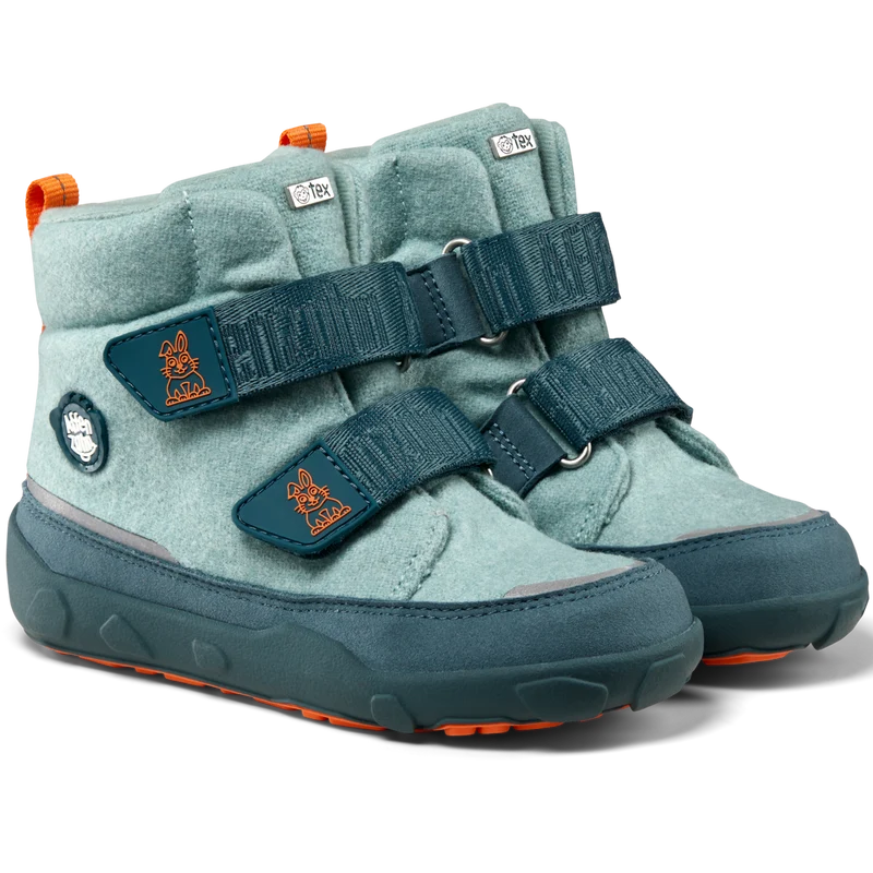 AFFENZAHN TEX Stiefel COMFY WOOL HASE - mint / petrol