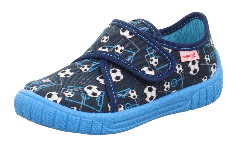 SUPERFIT Hausschuh BILL 279-808 - blau / hellblau / Fußball