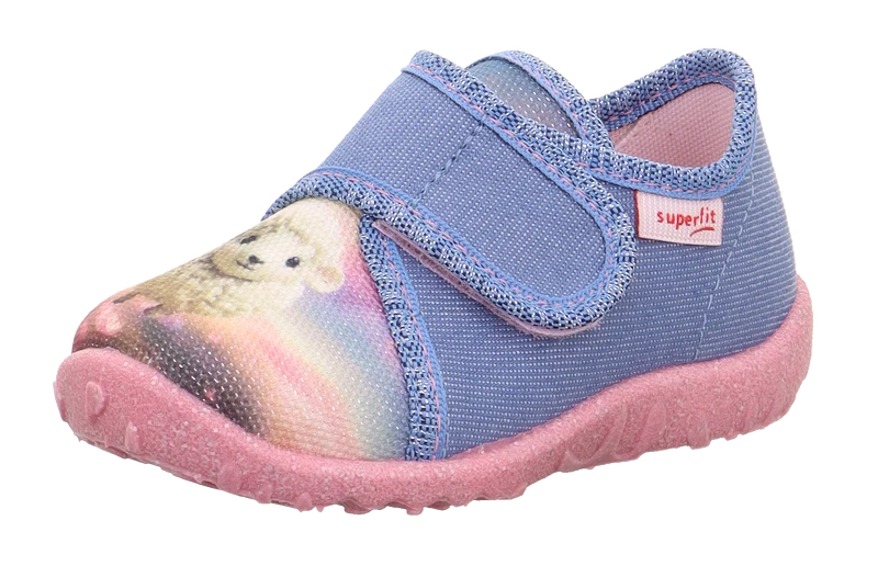 SUPERFIT Hausschuh SPOTTY 9254-844 - jeansblau / Schäfchen