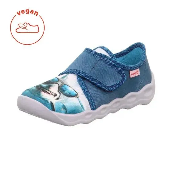 SUPERFIT Hausschuh BUBBLE 6274-804 - blau / weiß / Hai
