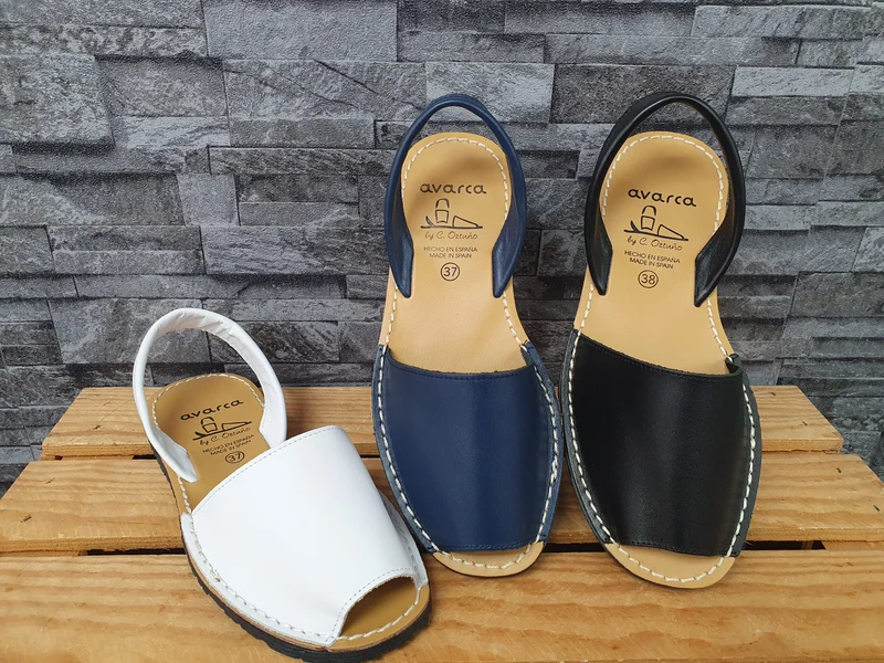 Avarca Damen Spanische Sandalen Leder