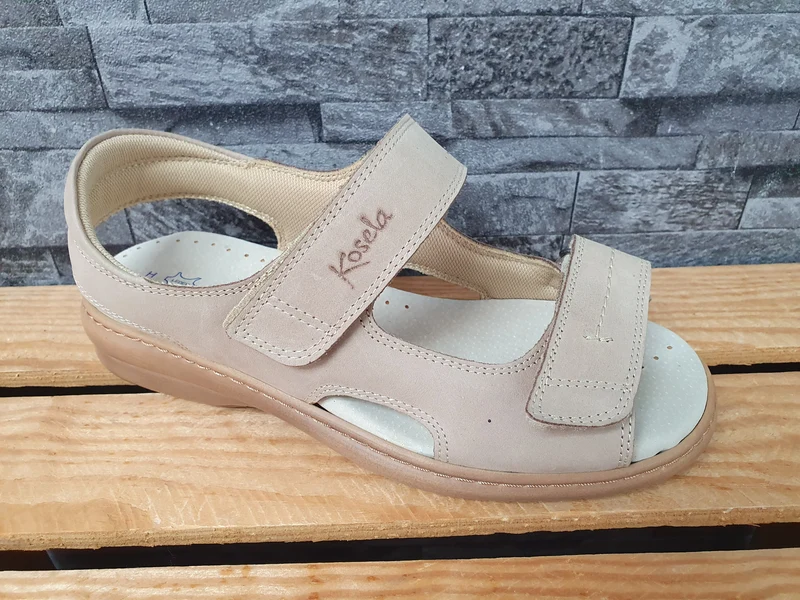 Damen Kosela Medic Hallux Leder Gesundheitsschuhe Sandalen Klett Weite H