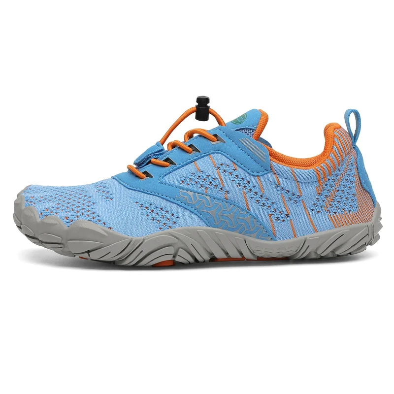 SAGUARO Barfußschuh KID FREE I - blau / orange