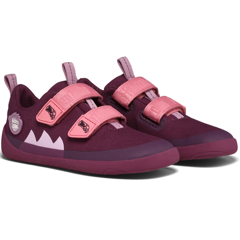 AFFENZAHN Barfuß Halbschuh COTTON LUCKY OTTER - beere / rosa