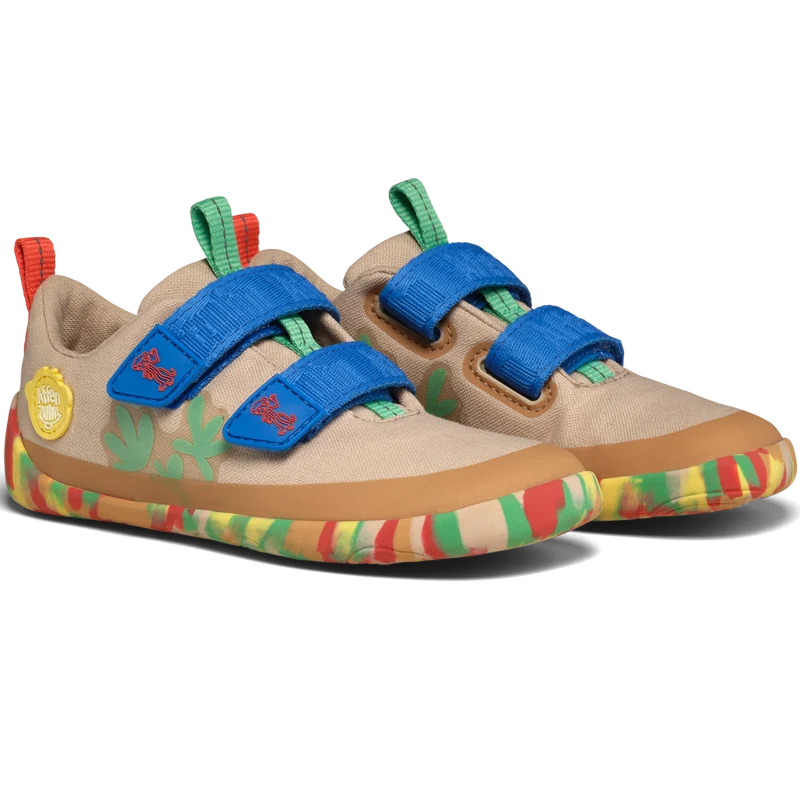 AFFENZAHN Barfuß Halbschuh COTTON LUCKY AFFENZAHN - beige / bunt