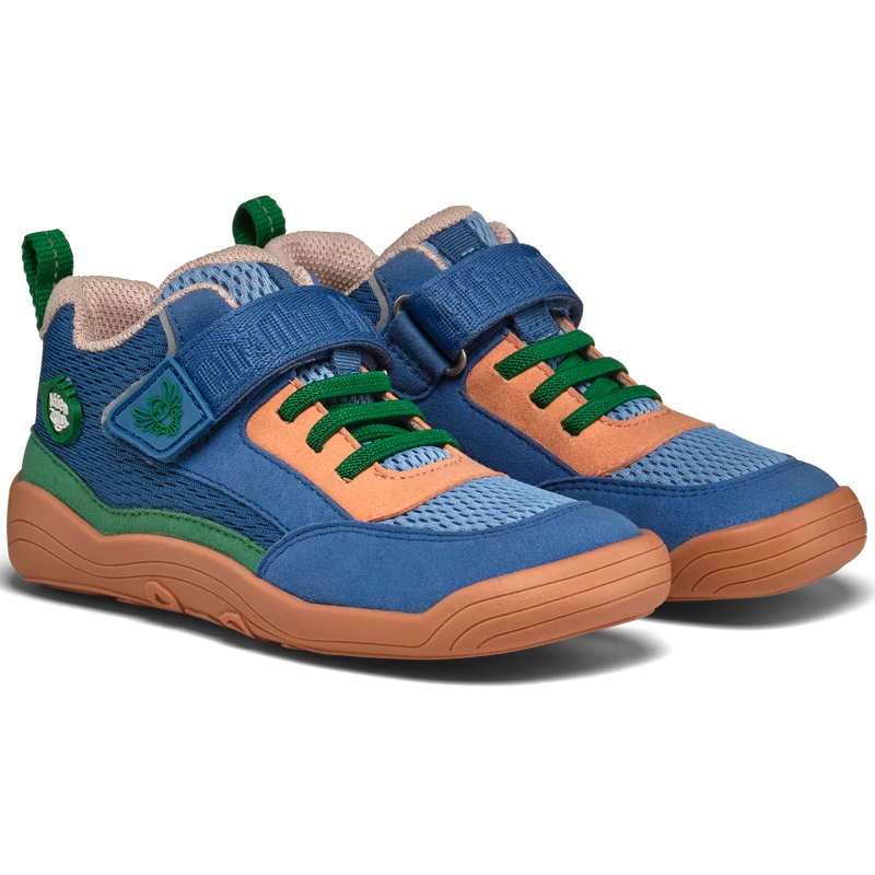 AFFENZAHN Halbschuh VEGAN Cheerly PARADIESVOGEL - blau / zimt / grün