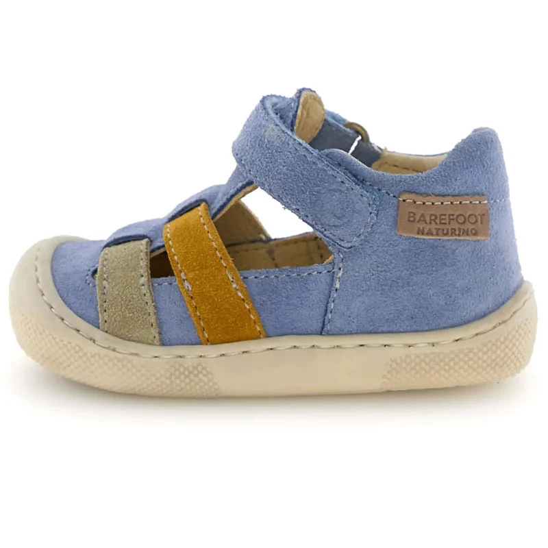 NATURINO Barfußschuh Halbsandale FILDI - celeste / curry / sand