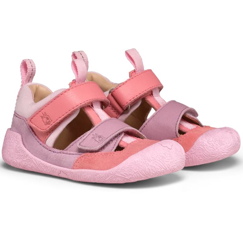 AFFENZAHN Barfuß Halbschuhe Leder FREELY EINHORN - rosa / koralle