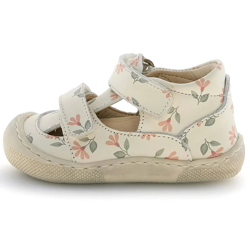 NATURINO Barfußschuh Halbsandale IRTYS - créme / Alpenveilchen