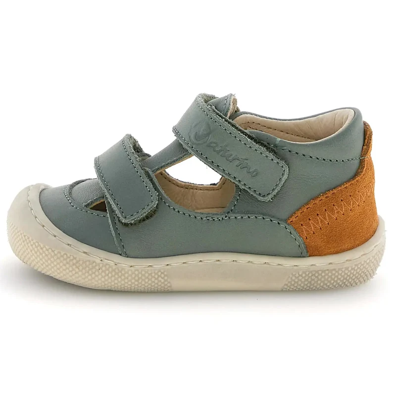 NATURINO Barfußschuh Halbsandale IRTYS - salbei / rost