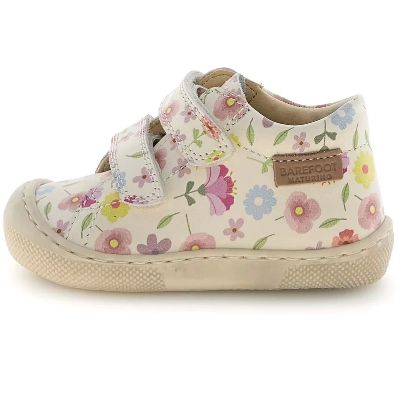 NATURINO Barfußschuh Halbschuh AMUR - créme / Blümchen