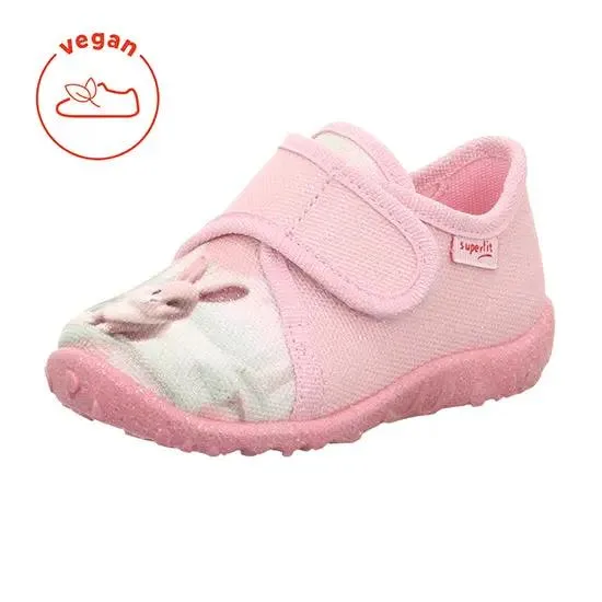 SUPERFIT Hausschuh SPOTTY 9254-556 - rosa / Hasi / Glitzer