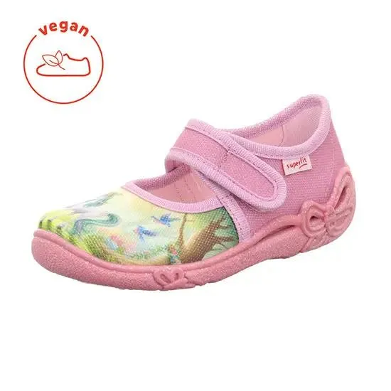 SUPERFIT Hausschuh BELINDA 288-556 - rosa / grün / Einhorn