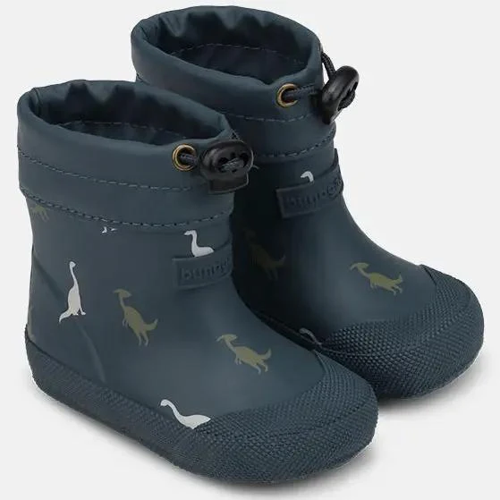 BUNDGAARD Barfuß Gummistiefel MALIK - blau / Dinos