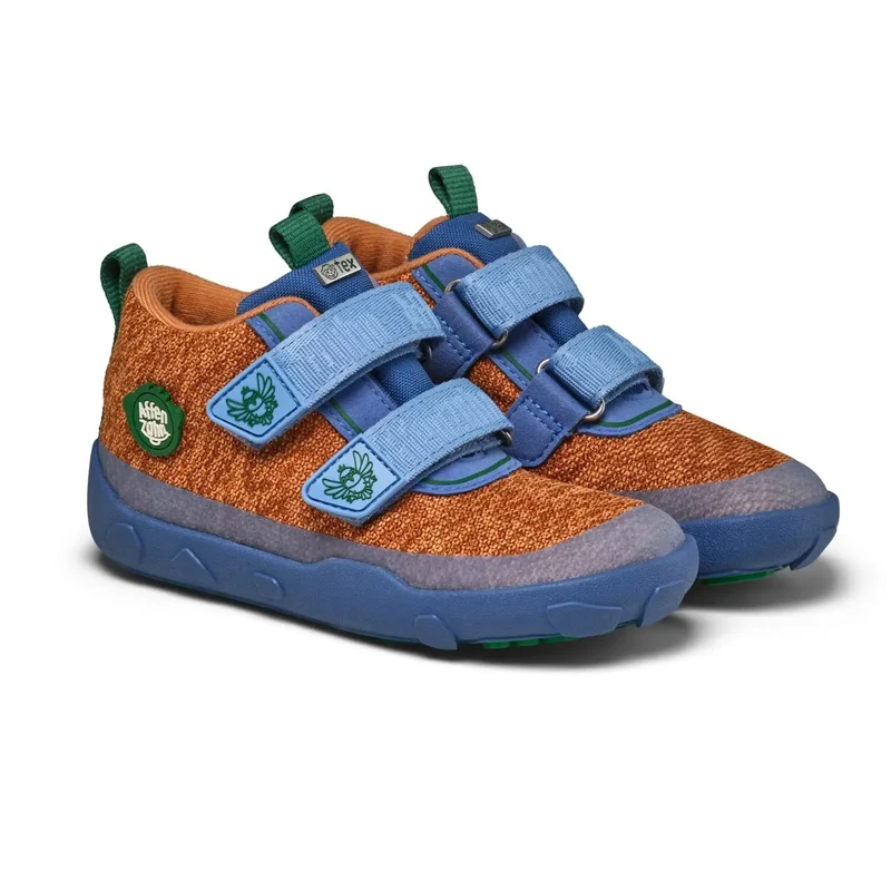 AFFENZAHN TEX Knöchelschuh KNIT HAPPY PARADIESVOGEL - zimt / blau / grün