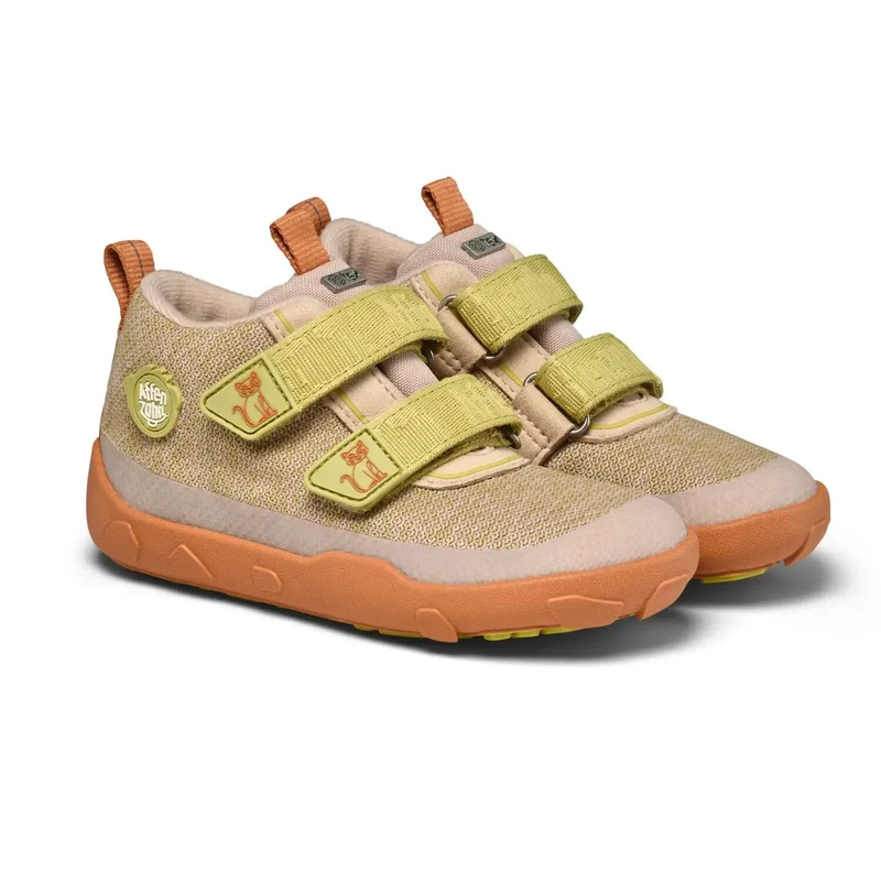 AFFENZAHN TEX Knöchelschuh KNIT HAPPY KATZE - beige / zimt / pistazie