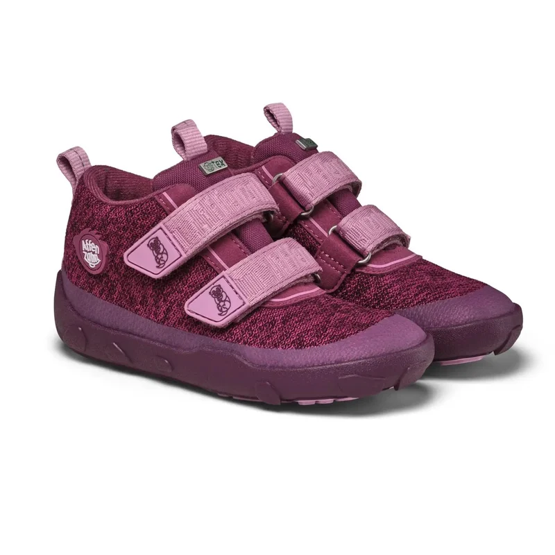 AFFENZAHN TEX Knöchelschuh KNIT HAPPY OTTER - pflaume