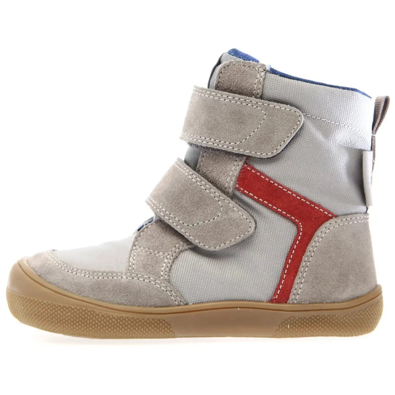NATURINO TEX Barfuß Stiefel KODDAS - grau / rot / blau