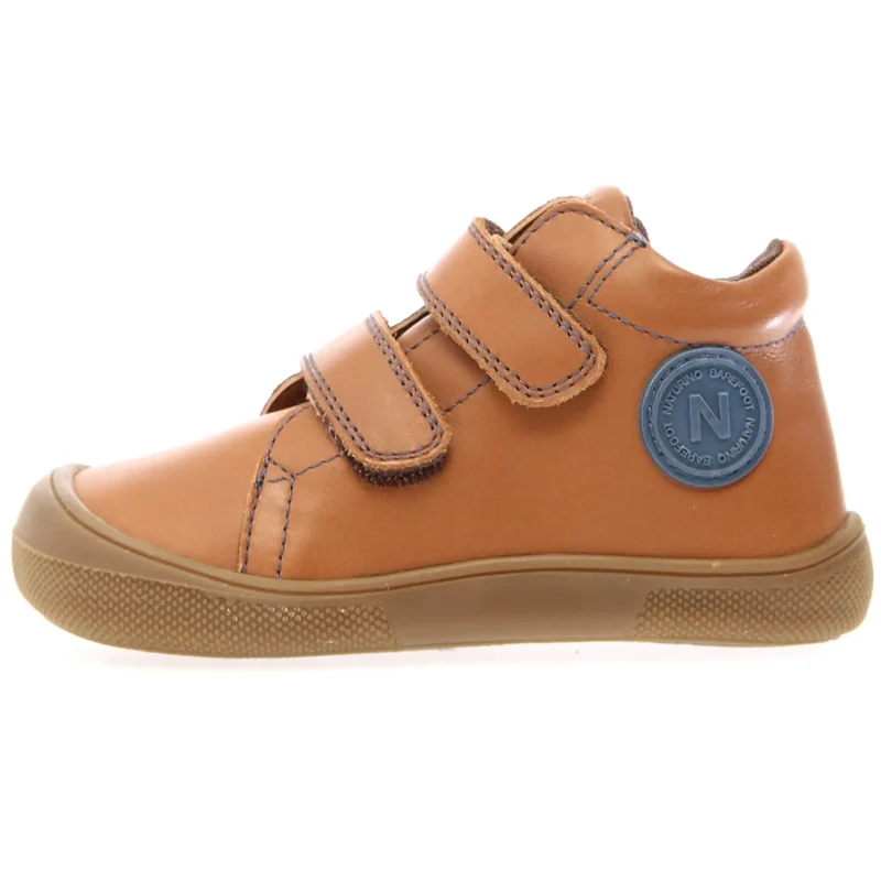 NATURINO TEX Barfuß Knöchelschuh GIMBA - cognac / blau