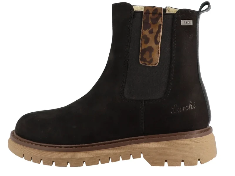 LURCHI TEX Stiefelette ELENA - schwarz / leopard