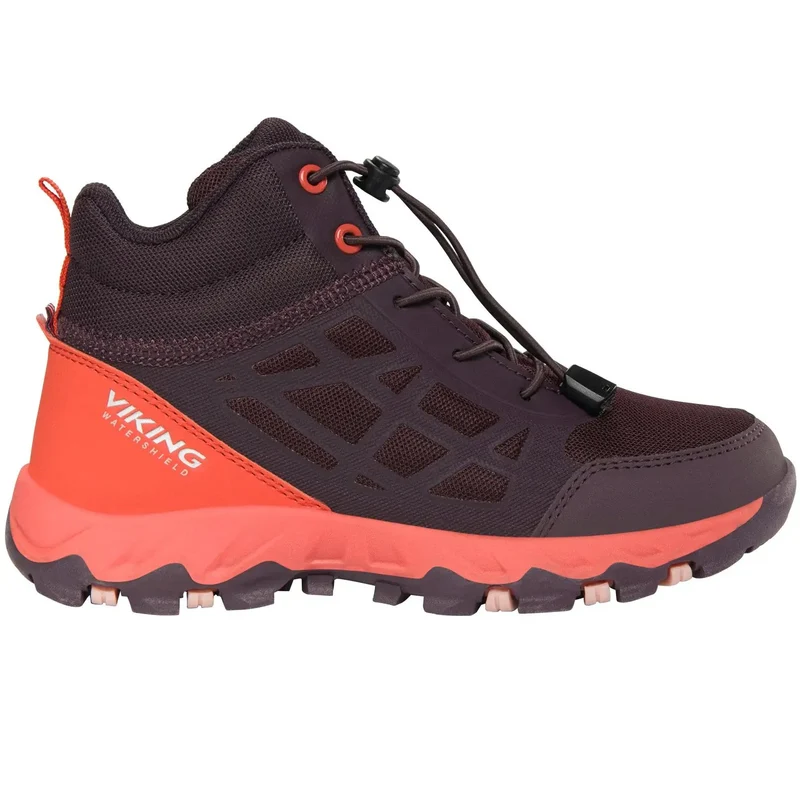 VIKING TEX Knöchelschuh TRACK MID SL - pflaume / koralle