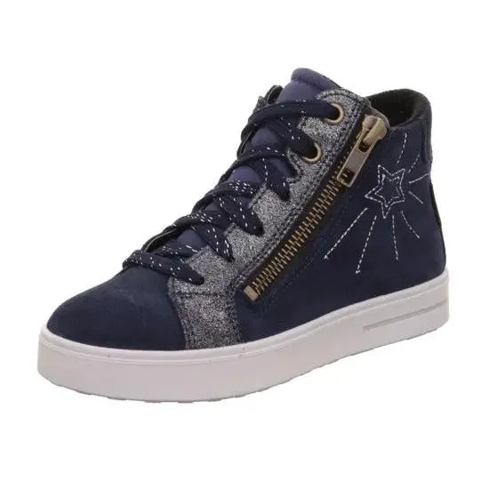 SUPERFIT GORE-TEX Knöchelschuh STELLA 812-80 - navy / Glitzer / Stern