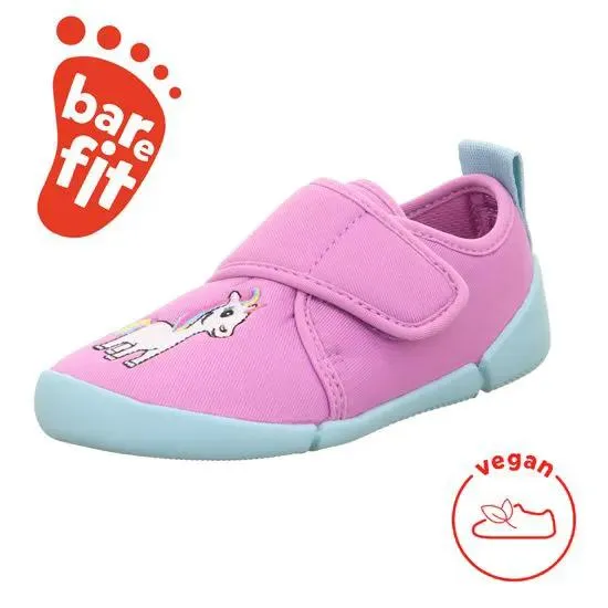SUPERFIT Barfuß Hausschuh VENTI 6700-85 - rosa / Einhorn