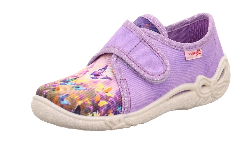 SUPERFIT Hausschuh BELINDA 259-852 - lila / Blumen / Schmetterling