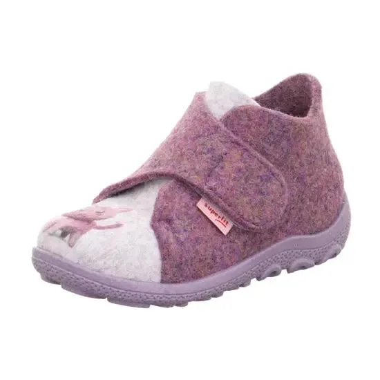 SUPERFIT Hausschuh HAPPY OCTI 6291-851 - lila / grau / Katze