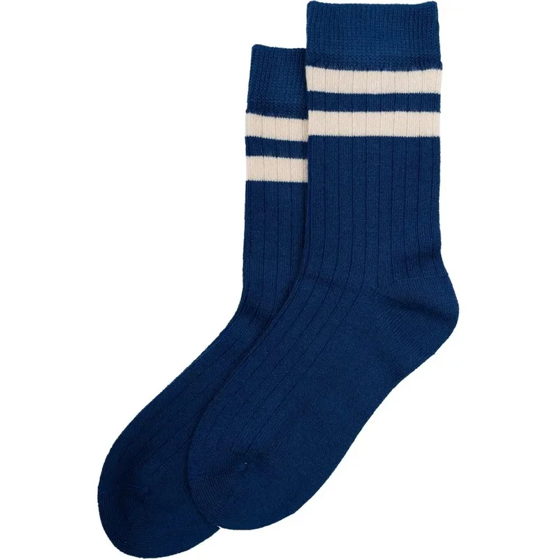 MINIPOP Bambus Socken - marineblau / offwhite