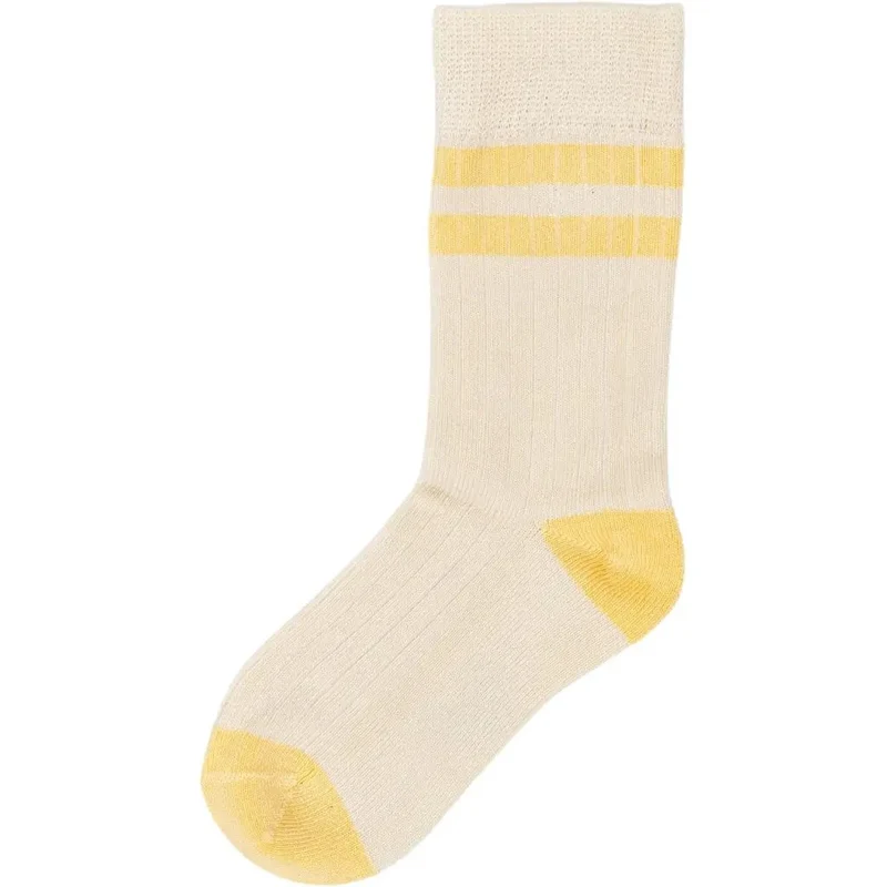 MINIPOP Bambus Socken - gelb / offwhite