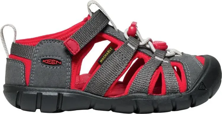 KEEN Halbsandale SEACAMP II CNX - grau / hellgrau / rot