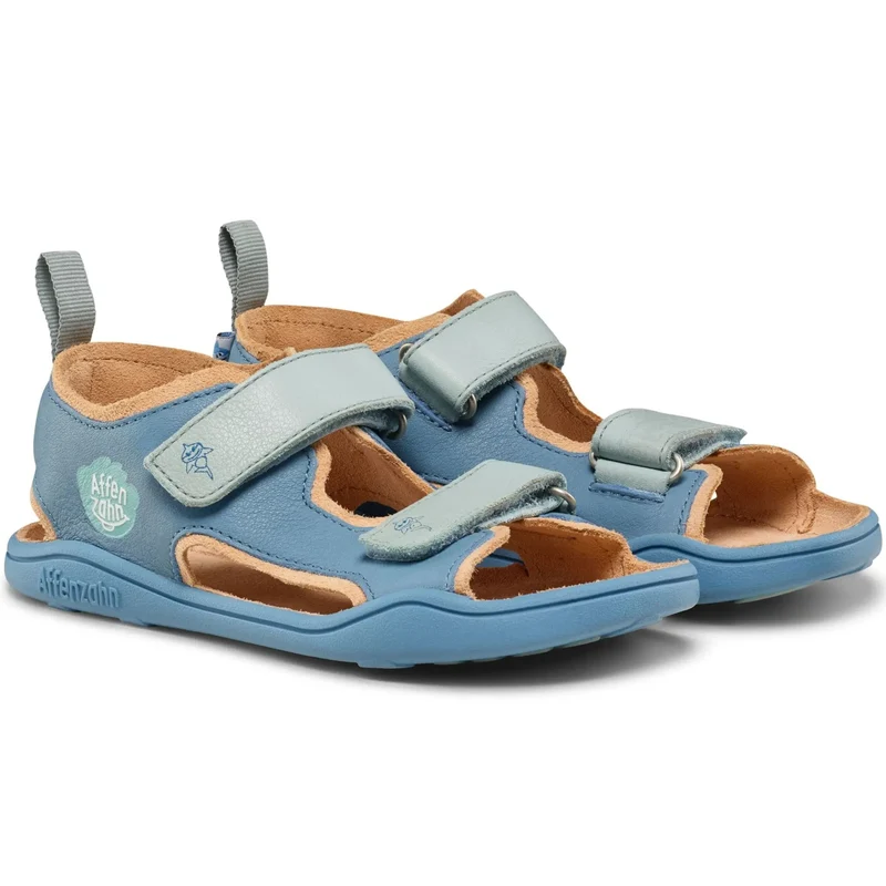 AFFENZAHN Barfuß Sandale LEATHER AIRY HAI - blau