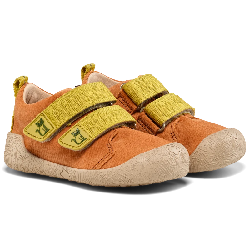 AFFENZAHN Barfuß Halbschuh WALKY KATZE - zimt / senf