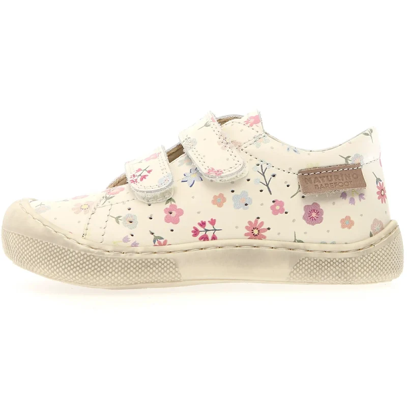 NATURINO Barfußschuh Halbschuh BIRA - créme / Blumen