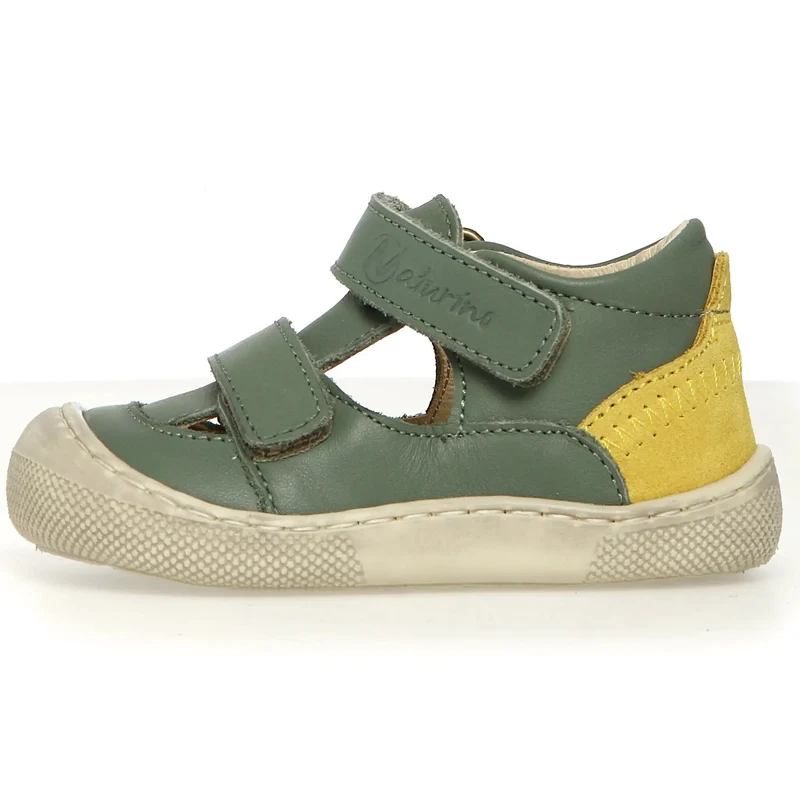 NATURINO Barfußschuh Halbsandale IRTYS - salbei / gelb