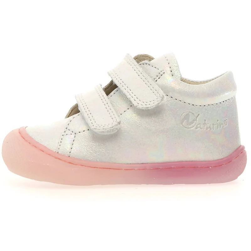 NATURINO Halbschuh COCOON - weiss / pink / irisierend