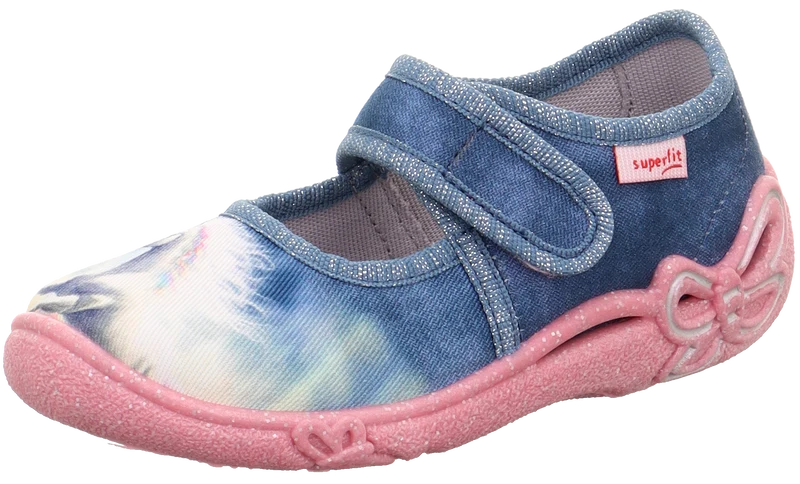 SUPERFIT Hausschuh BELINDA 288-805 - jeans / rosa / Einhorn