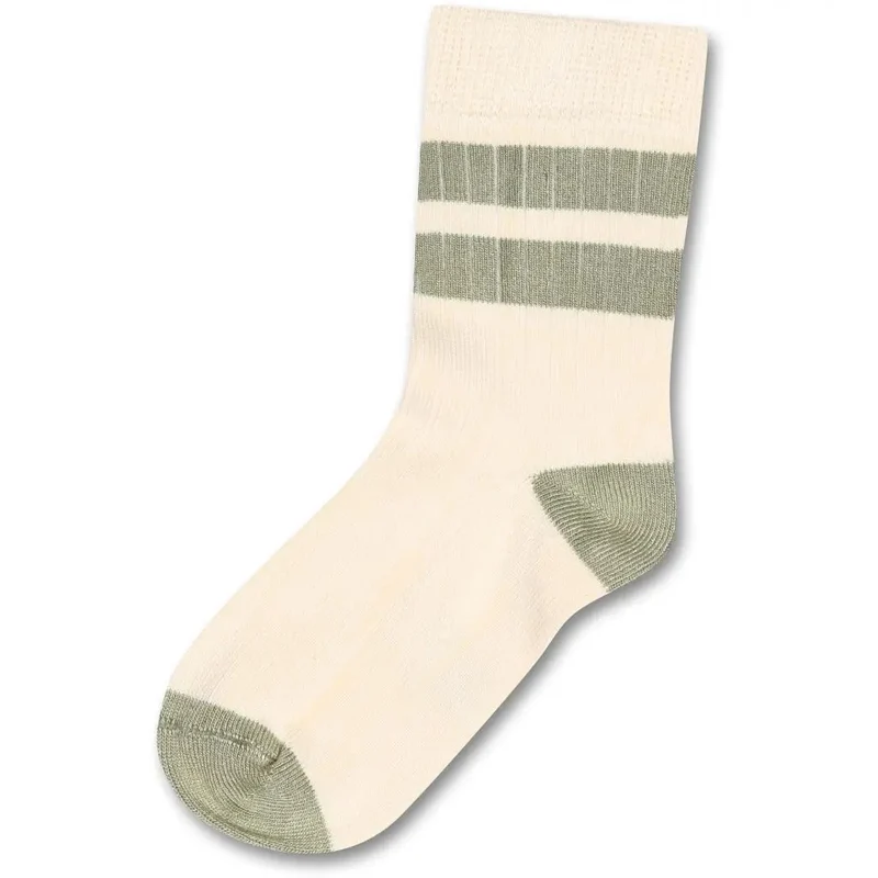 MINIPOP Bambus Socken - jade / offwhite