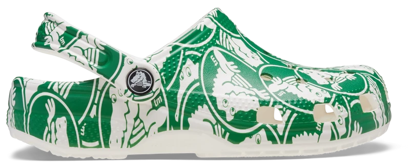 CROCS KIDS’ CLASSIC DUKE PRINT CLOG 210007-3WH - weiss / grün