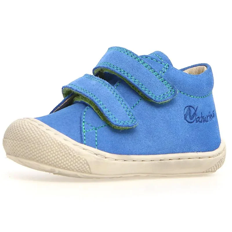 NATURINO Halbschuh COCOON - ultrablau / lime / Velour