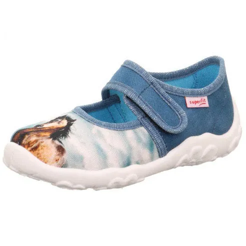 SUPERFIT Hausschuh BONNY 281-804 - blau / Pferd