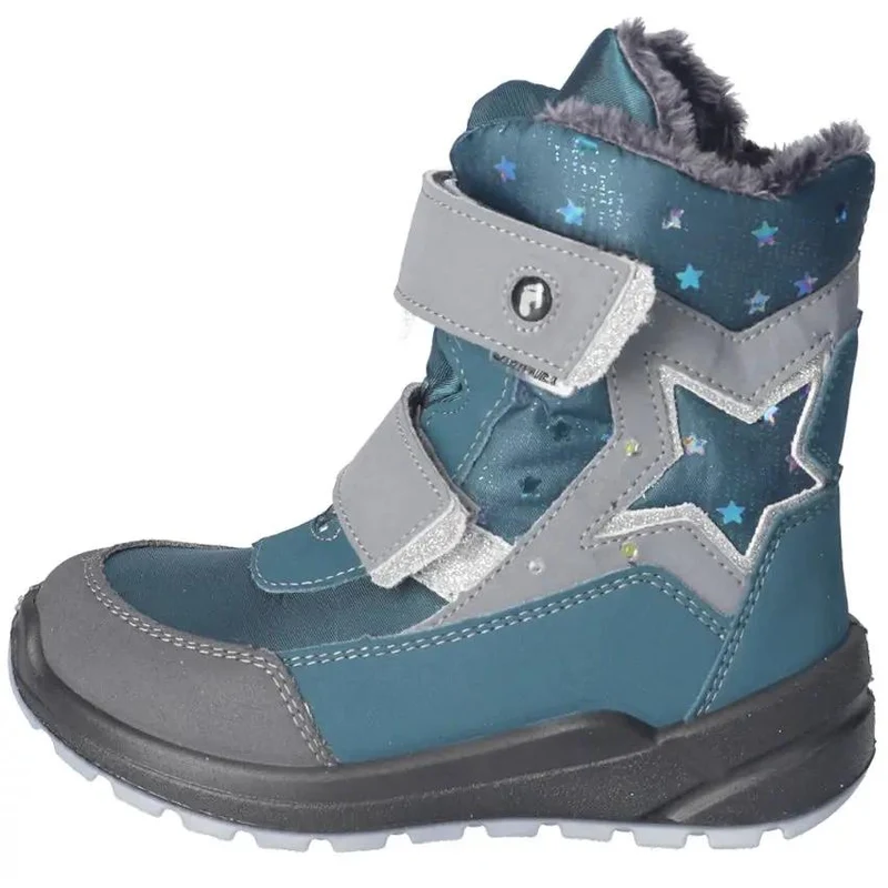 RICOSTA SYMPA-TEX BLINKER Stiefel GLORI petrol - grau - Sterne