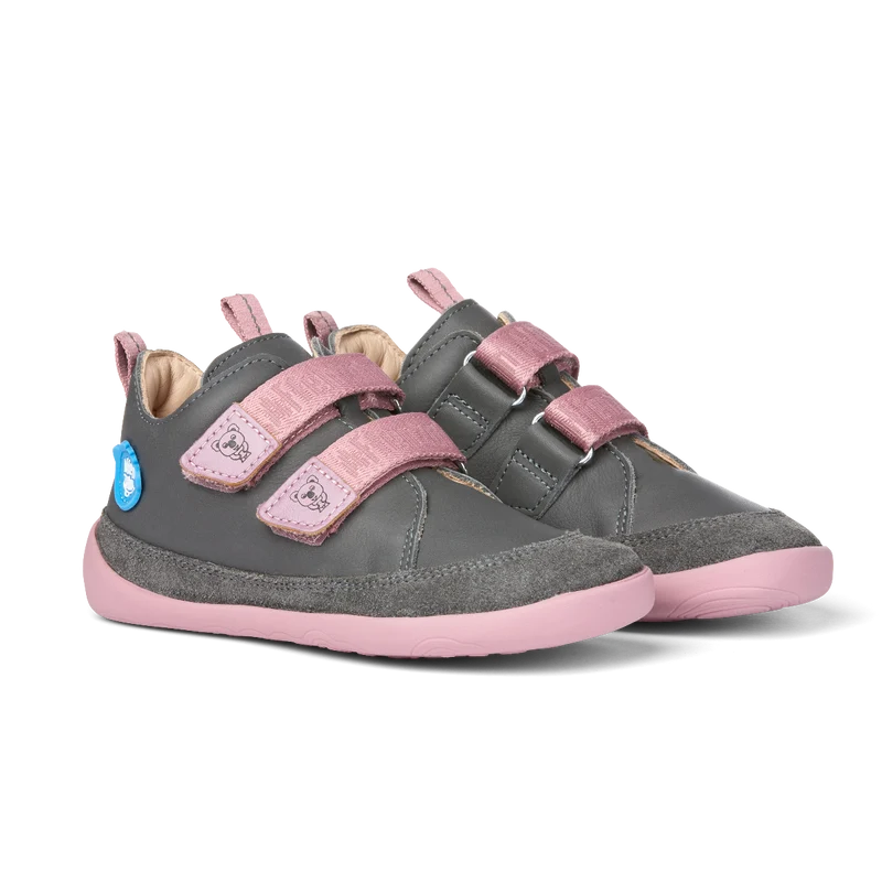 AFFENZAHN Barfuß Halbschuh BUDDY KOALA - dunkelgrau - altrosa