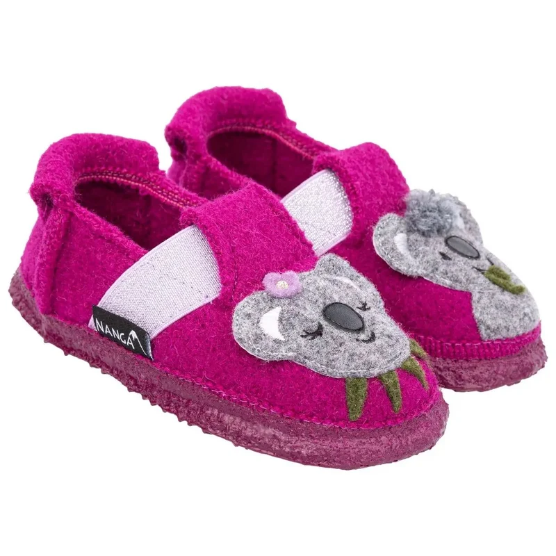 NANGA Hausschuh 31-0421-24 - magenta / Koala / Glitzer